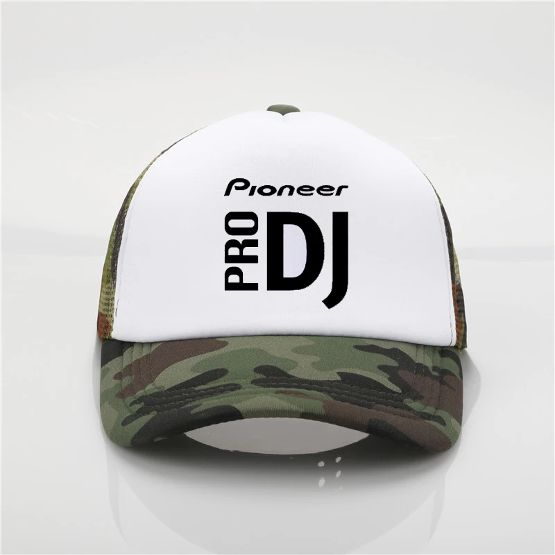 Modni klobuki DJ slog Pioneer Tiskanje baseball kapa s šcitnikom Moški ženske Poletje, sonce klobuk vrnitev žoge kape