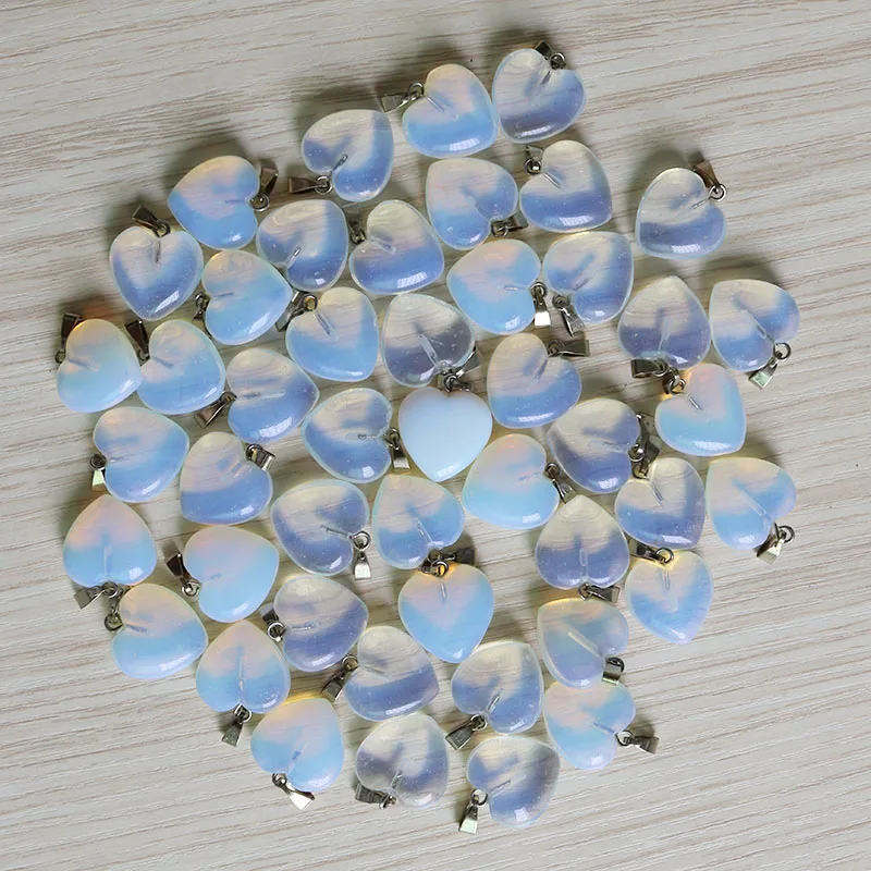Modni nakit naravnega kamna srce obeski za nakit, izdelava čare ogrlica pribor 50pcs/veliko brezplačna dostava