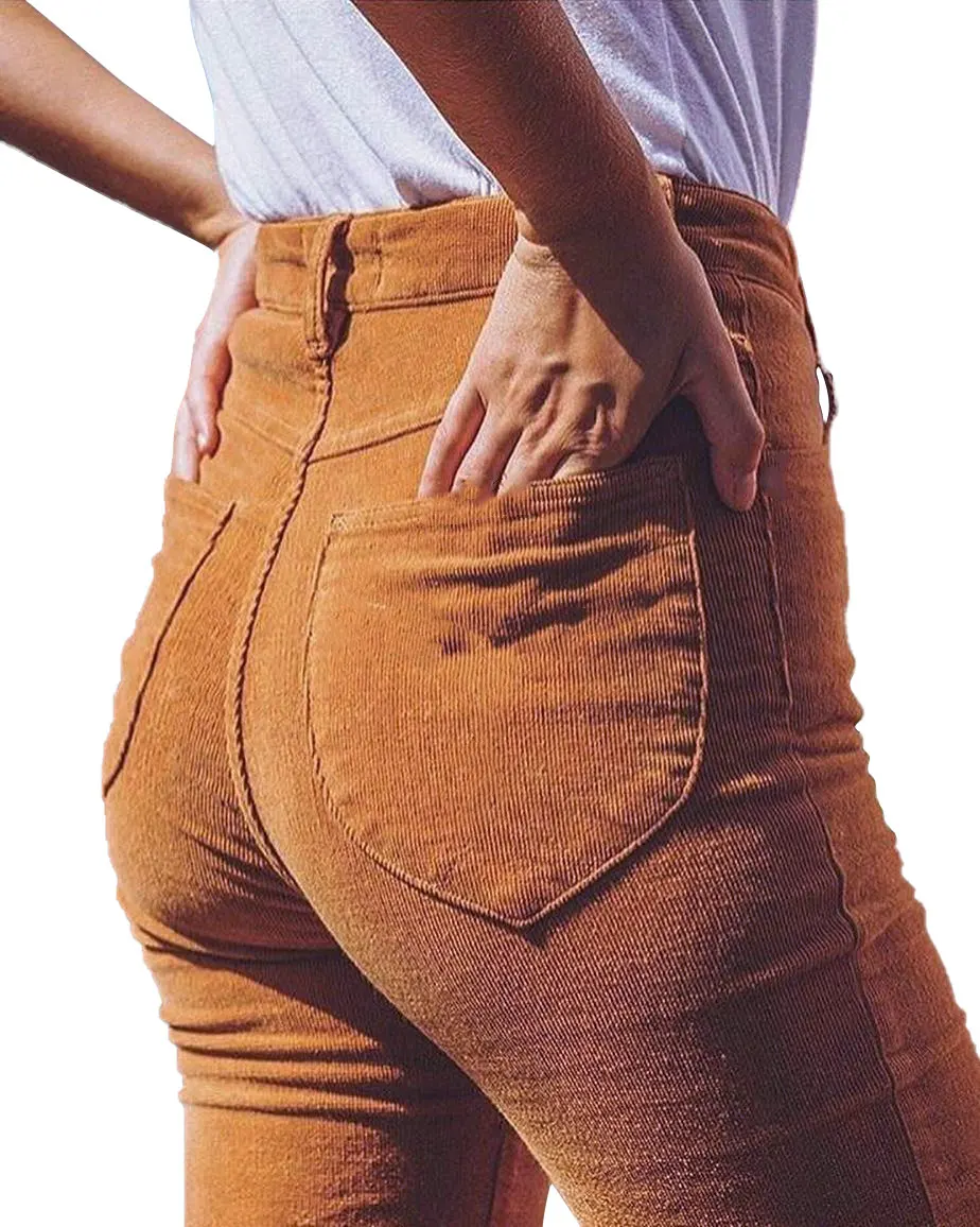 Modni slog Žensk priložnostne celotno dolžino hlače dekliška trdna flare redno tip hlače poletje hlače hlače bodycon