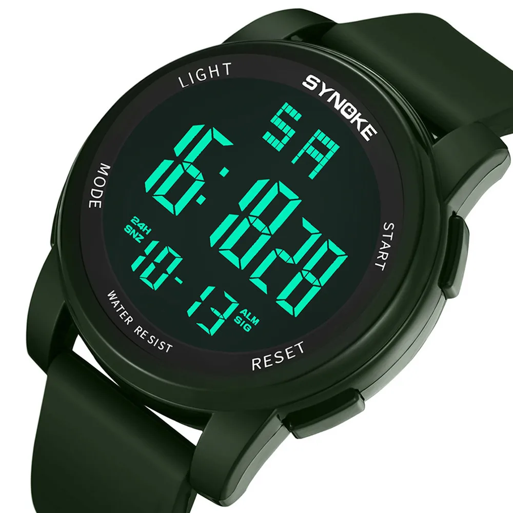 MODRA Multi-Funkcijo 30 M vodoodporna LED Digitalni Watch vojaške športne ure moda LED silicone digitalno uro za moške