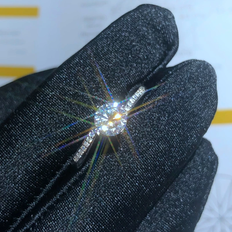 Moissanite za 0,5 ct Trdoto 9.3, diamond nadomestki, lahko testirajo z instrumenti. Priljubljen nakit