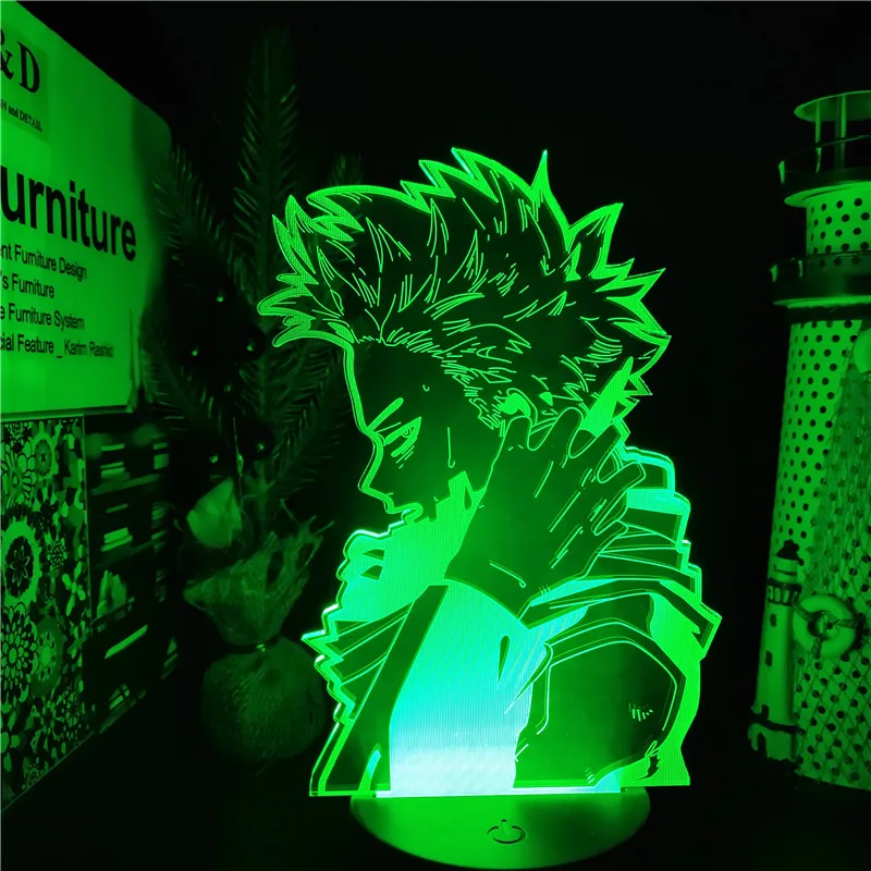 Moj Junak Univerzami 3D Lučka HITOSHI SHINSO LED Nočna Lučka Boku Ni Junak Anime Doma Dekoracijo Lampara Ustvarjalne Svetilke Razsvetljave Lampe