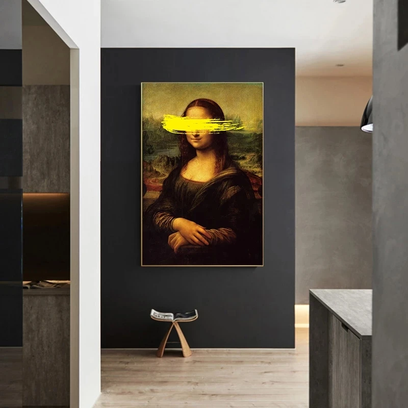 Mona Lisa Leonardo da Vinci Reprodukcije Znanih Oljna slika na Platnu Umetnosti Plakatov in Fotografij Stenske Slike za dnevno Sobo