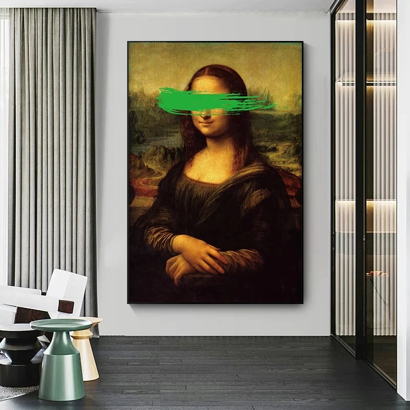 Mona Lisa Leonardo da Vinci Reprodukcije Znanih Oljna slika na Platnu Umetnosti Plakatov in Fotografij Stenske Slike za dnevno Sobo