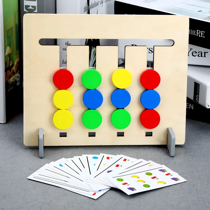 Montessori Igrača Barve in Sadje Dvojno Stranicami Ujemanje Igro Logičnega Sklepanja Usposabljanje Otroci Izobraževalne Igrače za Otroke, Lesene Igrače