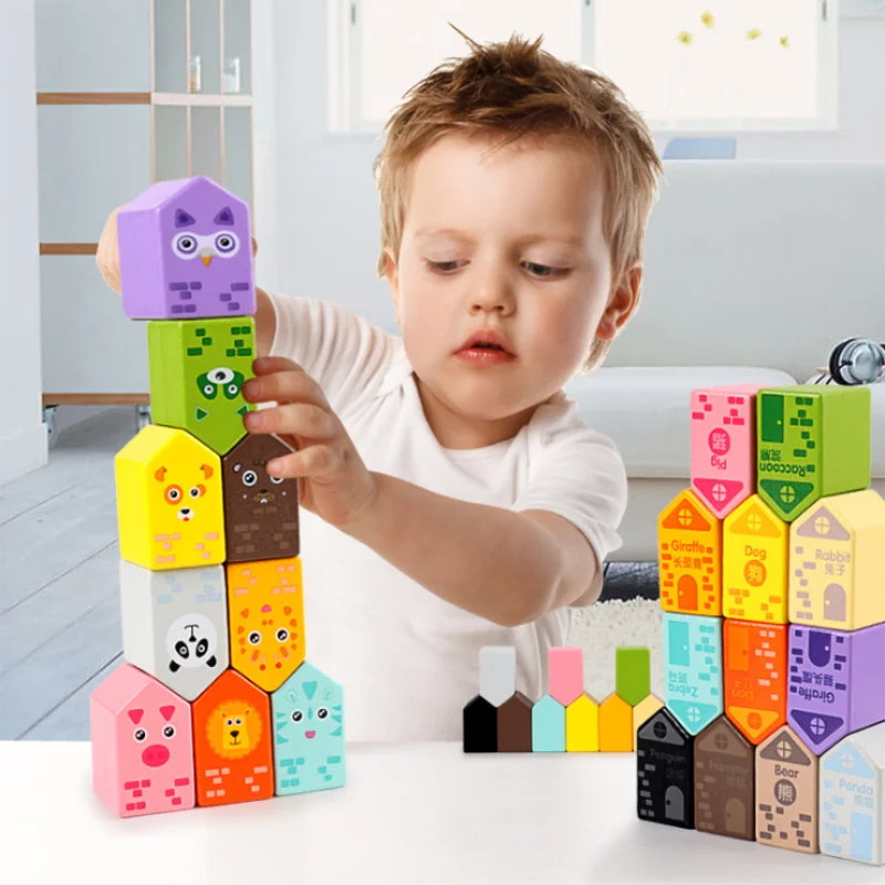 Montessori igrače Novo srečno mesto za otroke gradniki lesene prostor master razmišljanje usposabljanje, izobraževalne igrače