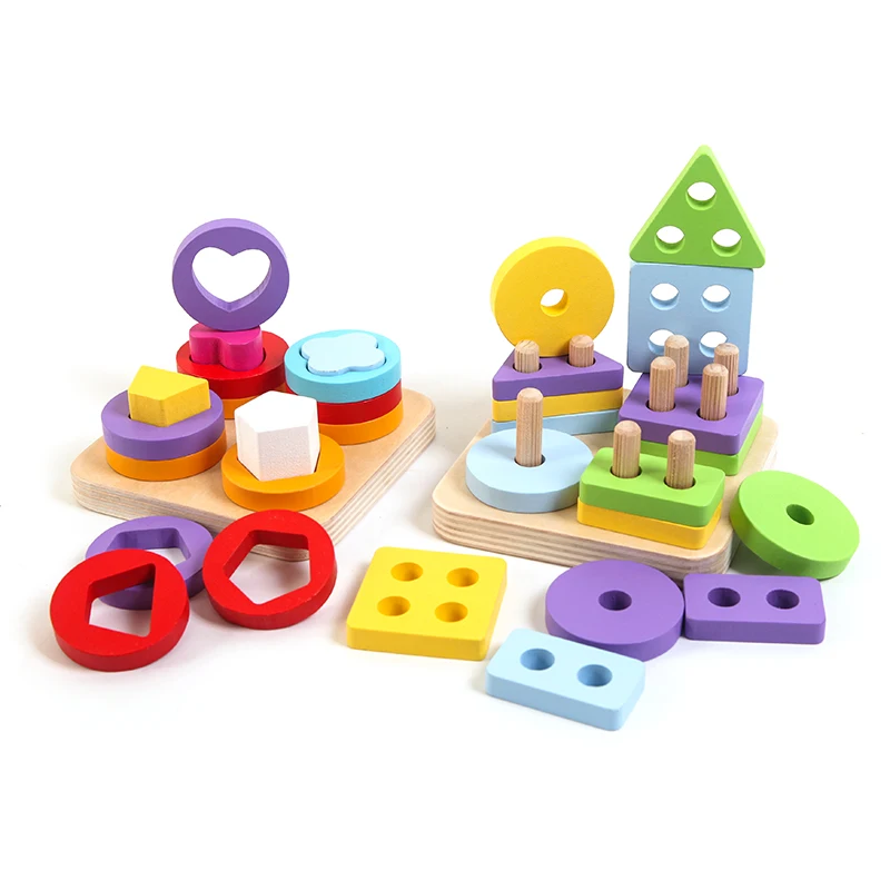 Montessori Izobraževalne Igrače, Lesene Igrače Za Otroke Zgodnjega Učenja Uresničevanje Roke-na Sposobnost Geometrijske Oblike Ujemanje Igre