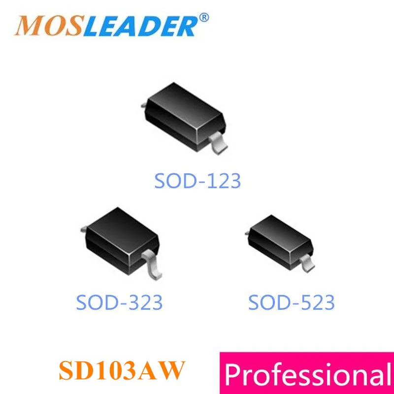 Mosleader SD103AW S4 3000pcs SOD523 SOD323 SOD123 0603 0805 1206 SD103AWS SD103A SD103 350mA največ 40v Narejene na Kitajskem Visoke kakovosti