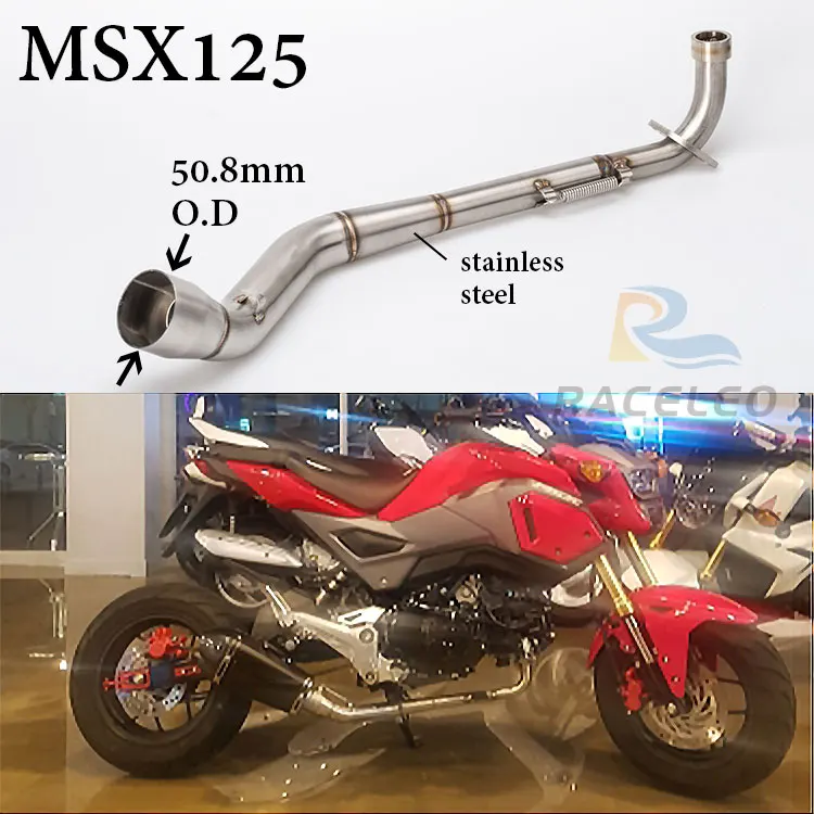 Motorno kolo izpuh motocikla glušnika MSX125 izpušnih M3 msx125 2012-2017 msx125 povezavo cevi msx125 sredine cevi priključek