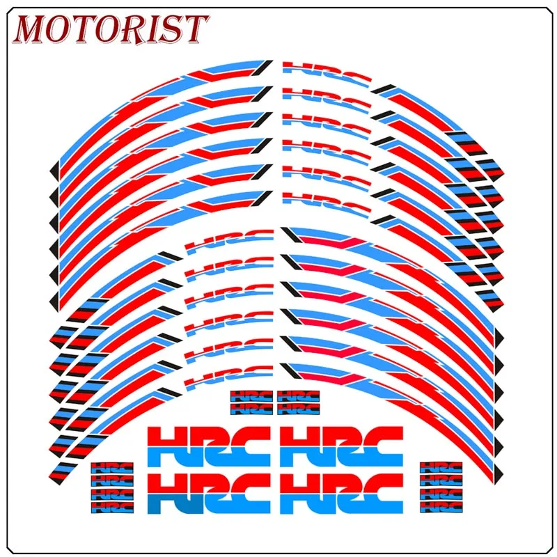 Motorno kolo kolo decals Odsevne nalepke platišča proge 17inch Za Honda Racing HRC