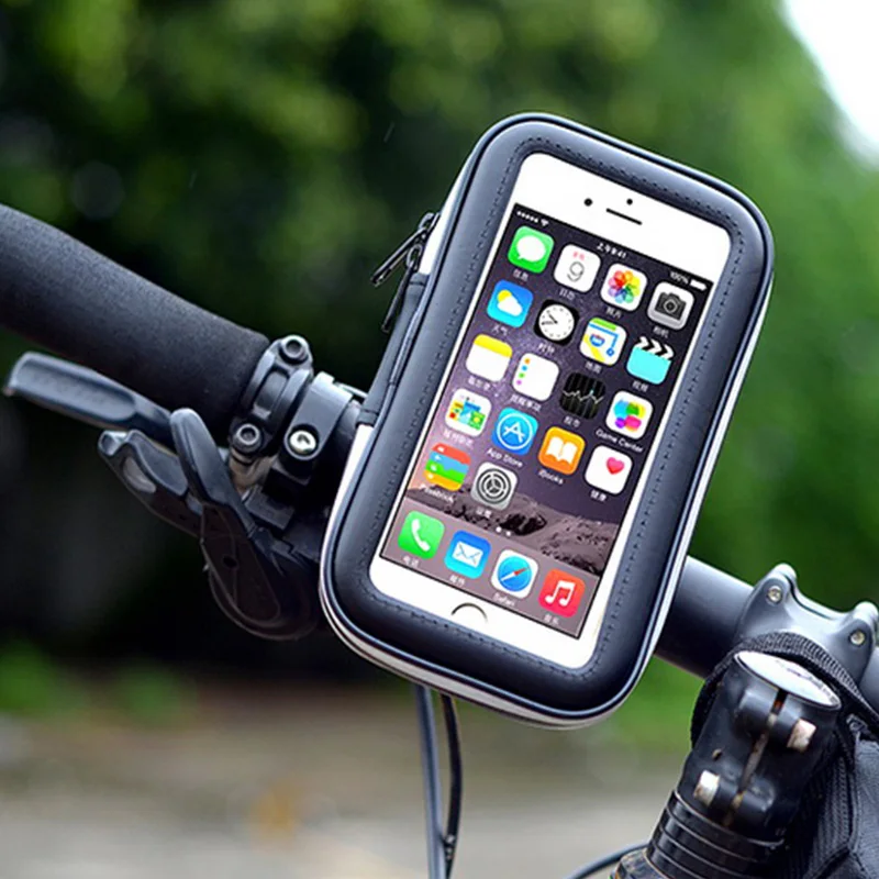 Motorno kolo Kolo Nosilec za Telefon, Mobilni Telefon Stojalo Podpora za iPhone X 8 7 6s Plus GPS Kolo Nosilec z Vodotesno Ohišje Vrečko