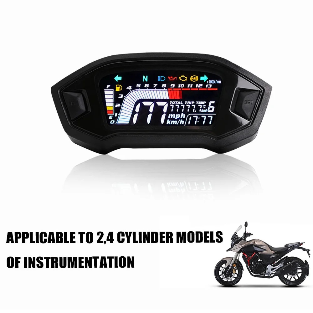 Motorno kolo merilnik Hitrosti, prevožene poti za 1,2,4 Valj Neobvezno Ozadja nadzorni Plošči merilnik vrtljajev Motocikel Digitalni Univerzalna Plošča