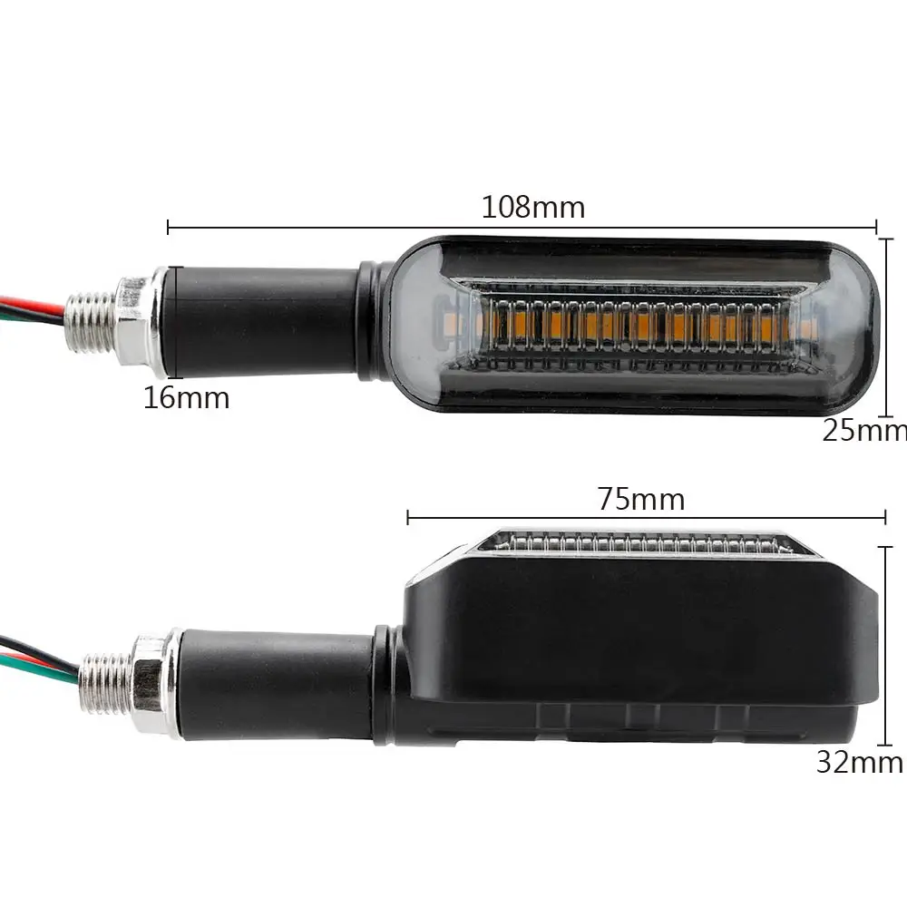Motorno kolo smerokaze 2 v 1 Blinker Kazalniki 2Pcs/set DRL LED Vključite Opozorilne Luči Teče Voda Flasher Univerzalno Rep Lučka