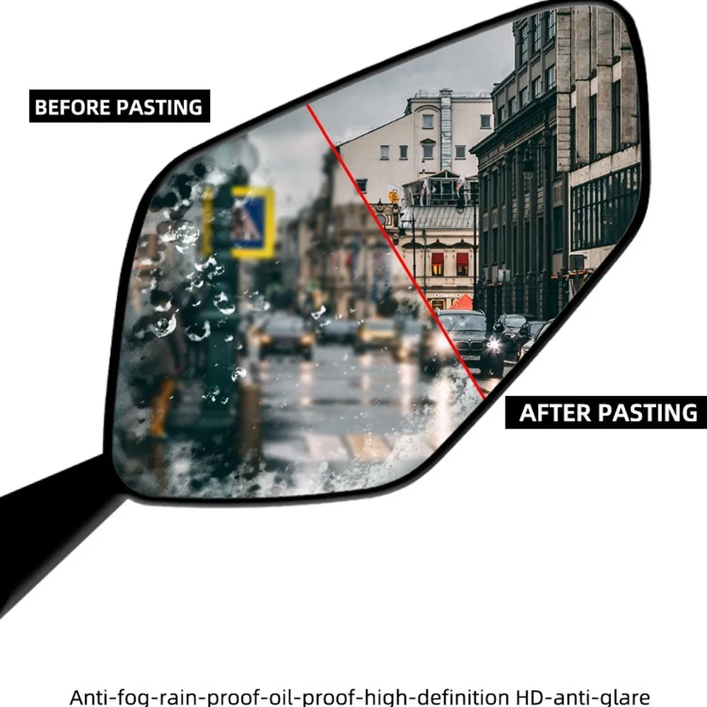 Motorno kolo Vzvratno Ogledalo Dež Anti-fog Nalepke Film Rearview Mirror Nalepke Nalepke Film za KIDEN KD150-U ZONTES ZT310R ZT250S