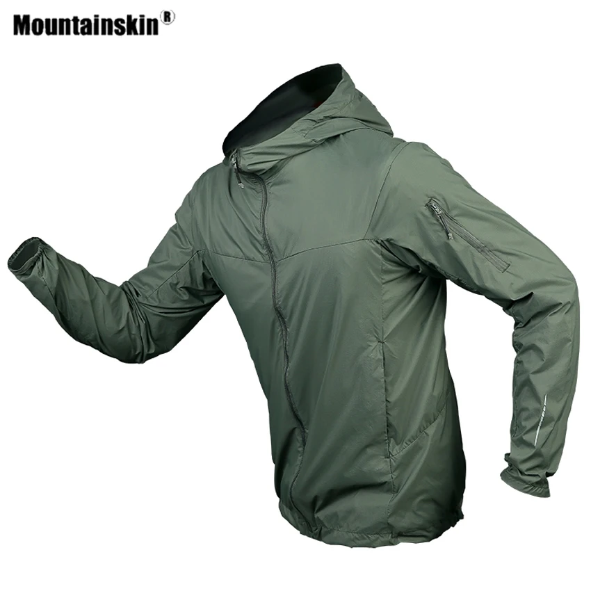 Mountainskin Moške Pohodniške Hooded Hitro Suha Koža, Oblačila, Šport na Prostem za Zaščito pred Soncem Kampiranje Pohodništvo Plezanje Moški Plašči VA637