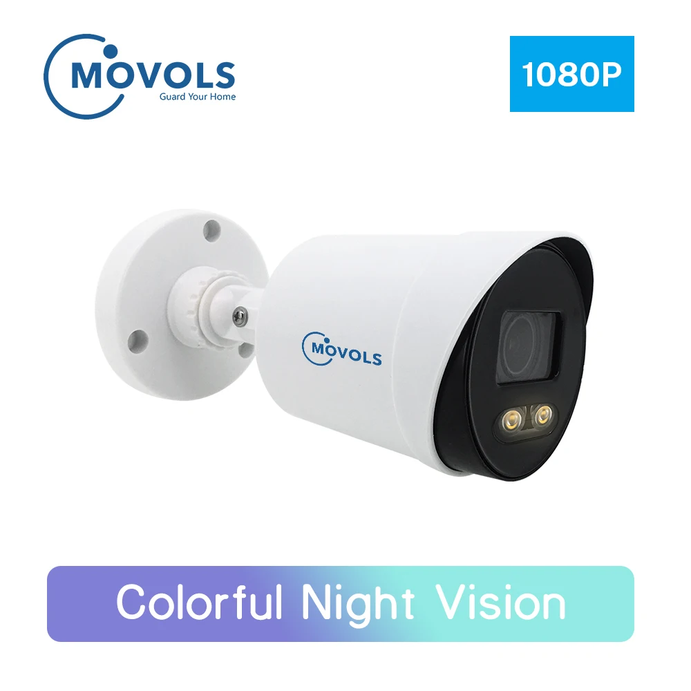 Movols 2MP Pisane Night Vision CCTV AHD Zunanji Video nadzorna Kamera Nepremočljiva