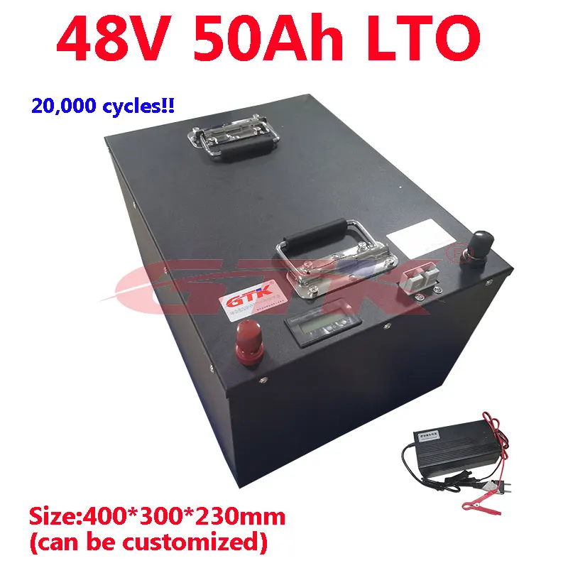 Moč LTO 48V 50AH Litij-titanat baterije 2,4 v LTO baterija za AGV Tricikel Solarnega sistema za skuter +5A Polnilnik