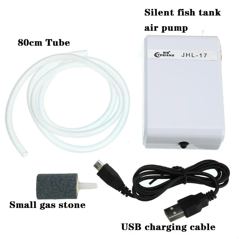 Moč Črpalka Zrak Super Izklop USB Polnjenje Litij Baterije Kisika Kompresor Aquarium Fish Tank Prostem Ribolov