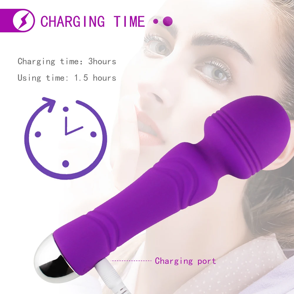 Močan Ustni Klitoris Vibratorji za Ženske USB Charge AV Čarobno Palico Vibrator Massager G-točko massager Adult Sex Igrače Seks Izdelka
