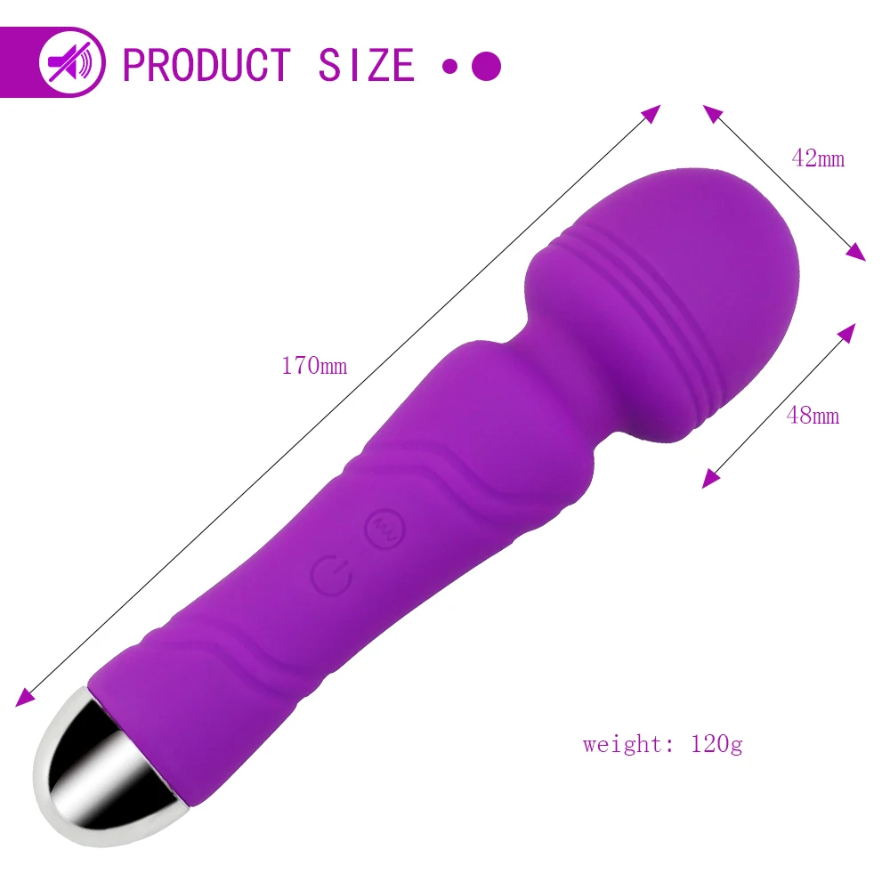 Močan Ustni Klitoris Vibratorji za Ženske USB Charge AV Čarobno Palico Vibrator Massager G-točko massager Adult Sex Igrače Seks Izdelka