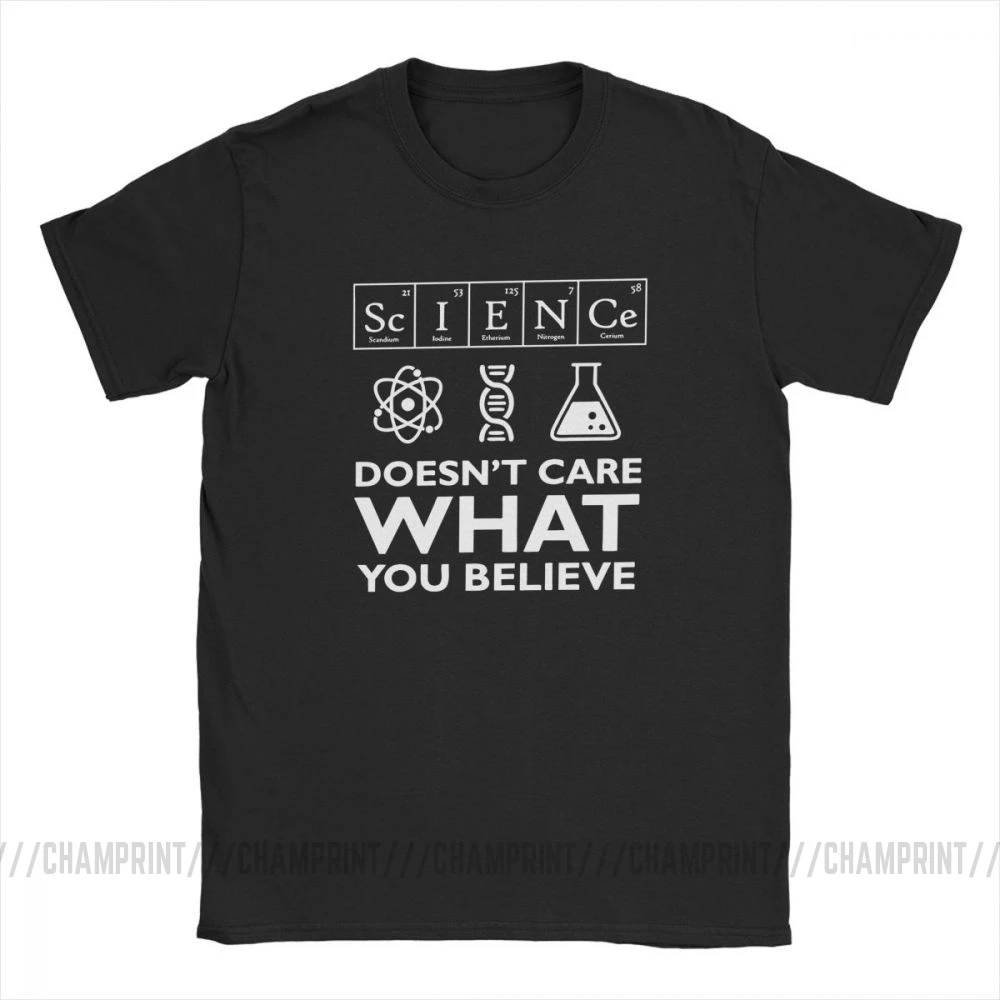 Moška T-Shirt Znanosti ne zanima, Kaj mislite, Bombaž Tees Znanstvenik, Biologije, Fizike, Kemije in Astronomije T Shirt Oblačila