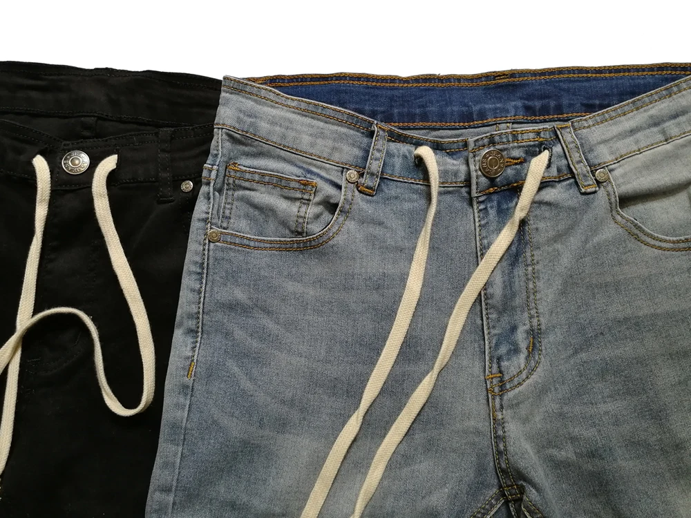 Moške Jeans, Moda Stretch Denim Raztrgala Black Design Hip Hop Kavbojke Y5039
