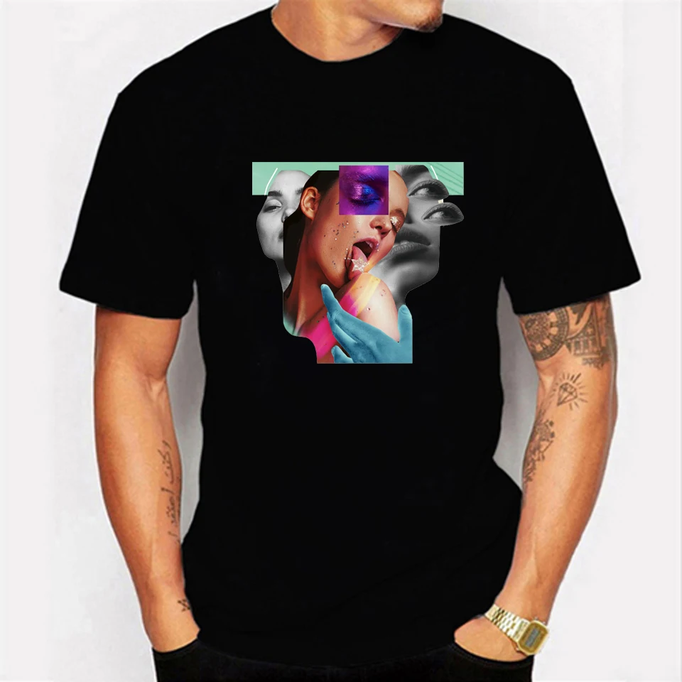 Moške majice Evforije Natisnjeni Harajuku Majica s kratkimi rokavi Moški Oblačila Prevelik T Shirt za Moške Grafični T Srajce Hip Hop Ulične Vrhovi