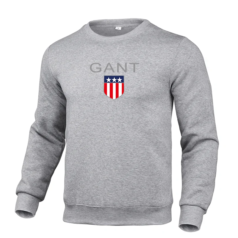 Moške nov pulover tiskanja športna jopica top moda za moške športih na prostem, ki bo ustrezala čistega bombaža ohlapen pulover