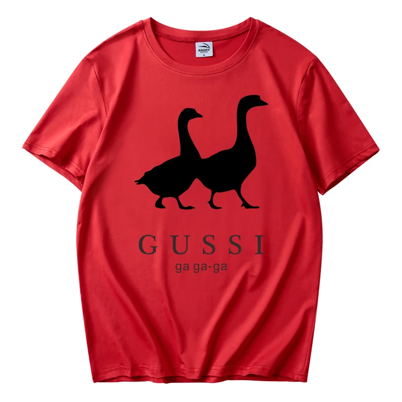 Moške Poletne Živali GUSSI T Shirt Smešno Harajuku moda Priložnostne Tiskanja Tshirt za Moške Street Nositi Dihanje Hip Hop T-Shirt.