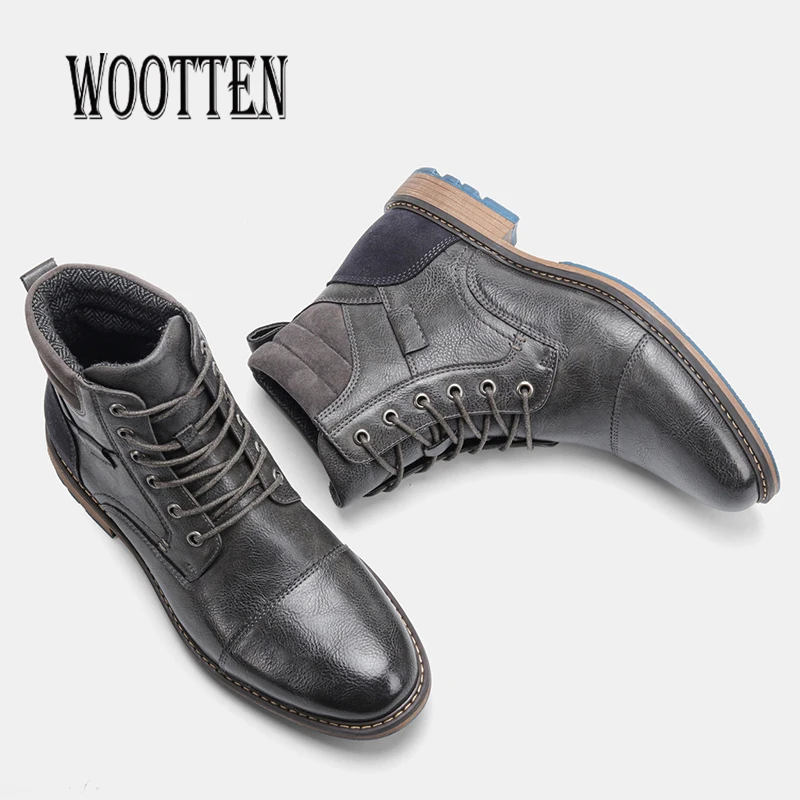 Moške Pomlad čevlji Wootten blagovne Znamke Britanske Kraljeve Velikost 7-13 Gleženj škornji za Moške jeseni Čevlji #AL605C2