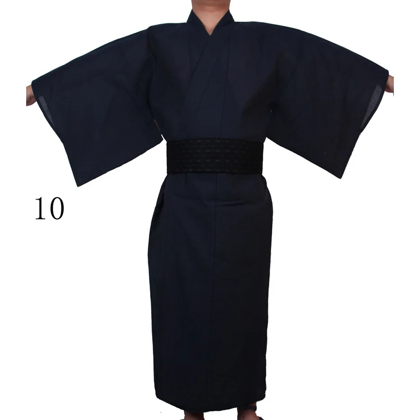 Moški Japonski Tradicionalni Kostumi Samurai Kimono Človek Bombažne Tanke Svoboden Slog Yukata Jinbei Haori Luksuzni Retro Cosplay Oblačila