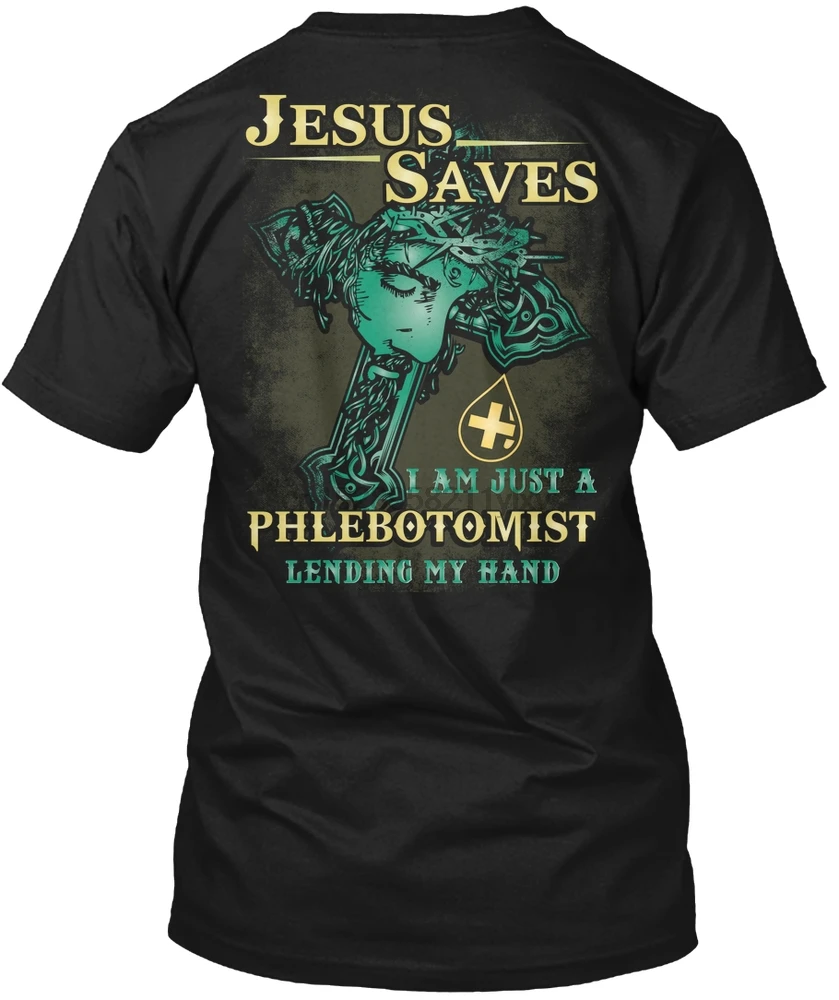 Moški majica s kratkimi rokavi Jezus Phlebotomist Majica tshirts Ženske t-shirt