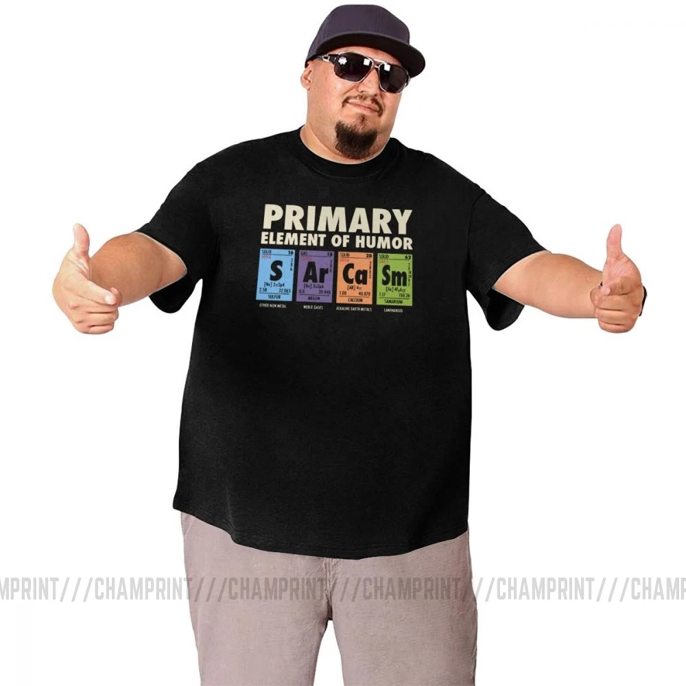 Moški Majica s kratkimi rokavi Periodnega za Humor Bombaž Smešno Znanost Sarkazem Osnovni Elementi Kemija Tee Velik, Visok T-Shirt Plus Velikost