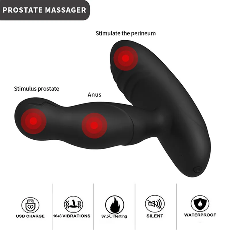 Moški Prostate Masaža Dildo, Vibrator Daljinski upravljalnik 360 Roating Analni Ogrevanje Vibrator Butt Analni Čep Sex Igrača Masturbator za Moške