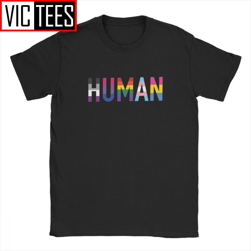 Moški Tshirt Človekovih LGBT Novost Čistega Bombaža Gej Ponos Pansexual Asexual Biseksualec Tshirt Camisas Hombre Classic