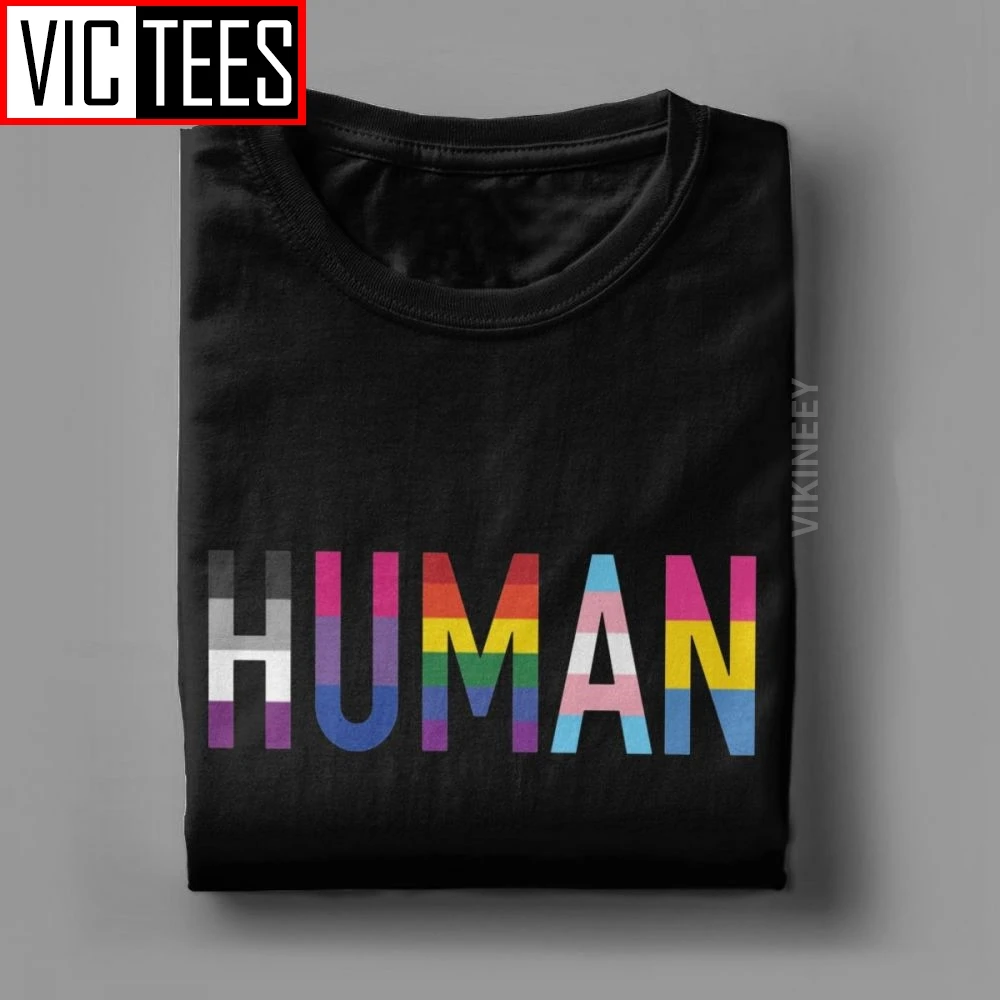 Moški Tshirt Človekovih LGBT Novost Čistega Bombaža Gej Ponos Pansexual Asexual Biseksualec Tshirt Camisas Hombre Classic