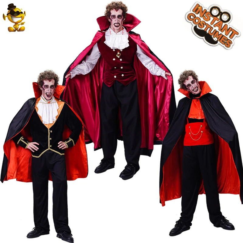 Moški Vampir Kostum Pustni Odraslih Halloween Kostum Vlogo Igrajo Luksuzni Kul Duha Vampir Oblačila z Zelenortskimi