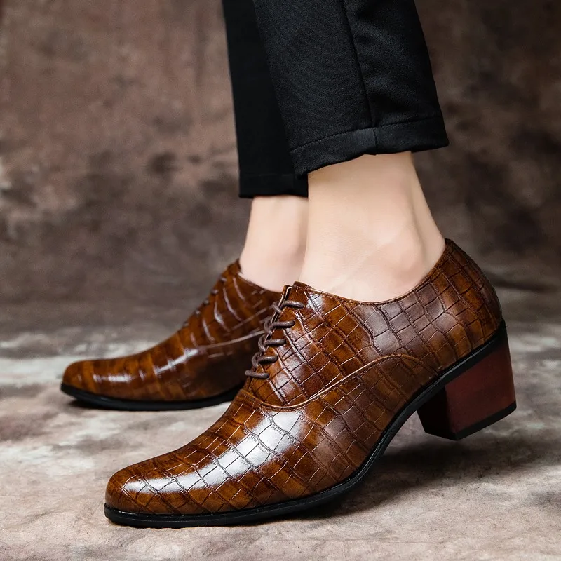 Moški čevlji Pete Formalno Usnje Rjava Moških Vroče Prodaja Tresk Loafers Modni Čevlji Mens Priložnostne Čevlji Udobje Zapatos Hombre 2020