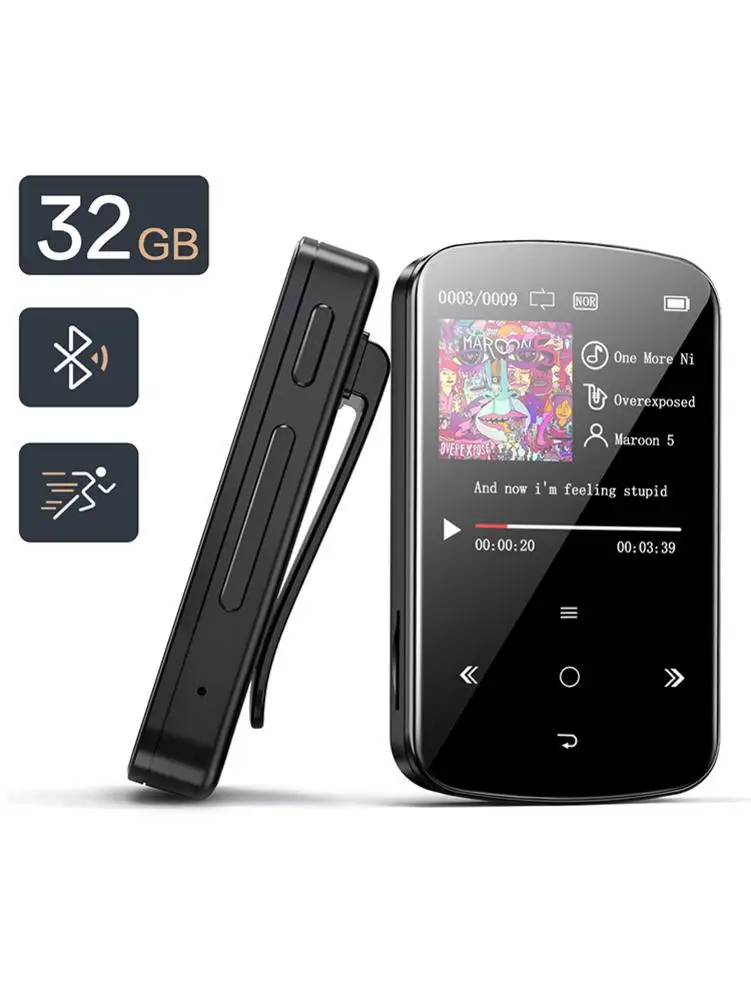 Mp3 Predvajalniki Večnamensko Visoko občutljivost na Dotik MP3 Predvajalnik, Bluetooth Predvajalnik 32GB HD Zaslon Eksplozivnih Prenosni Športni Slog