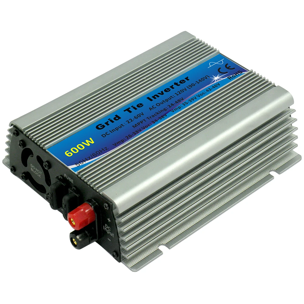 MPPT 600W Mikro Mreža Kravato Inverter 30V 36V Plošča 72 Celic Funkcijo, Pure Sine Wave Na Mreži Kravato Inverter 600W 22-60V DC