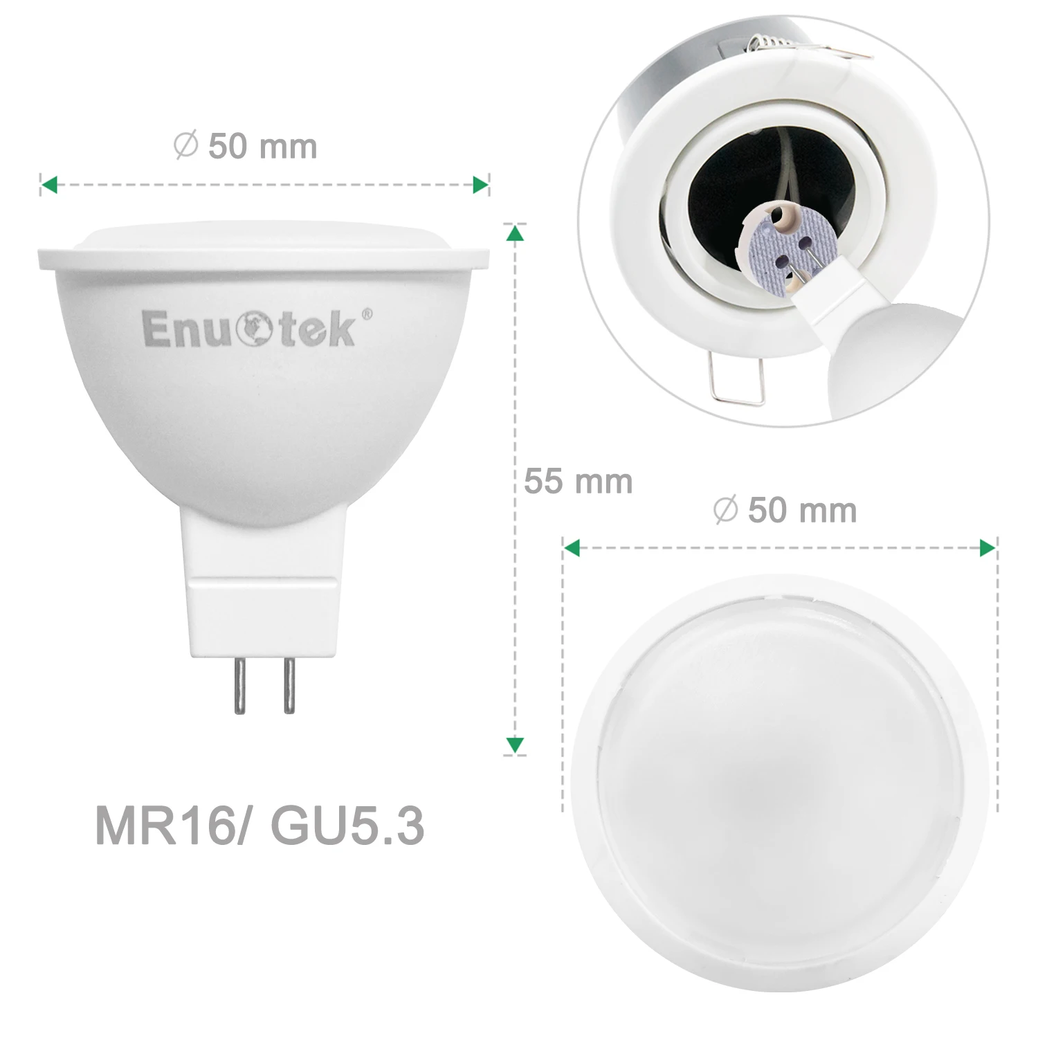MR16 LED Spot Luči GU5.3 LED Žarnica 7W LED Svetilka 12V AC DC Pozornosti Toplo Bela Ne Zatemniti Zamenjajte 60 W Halogenske 2835SMD