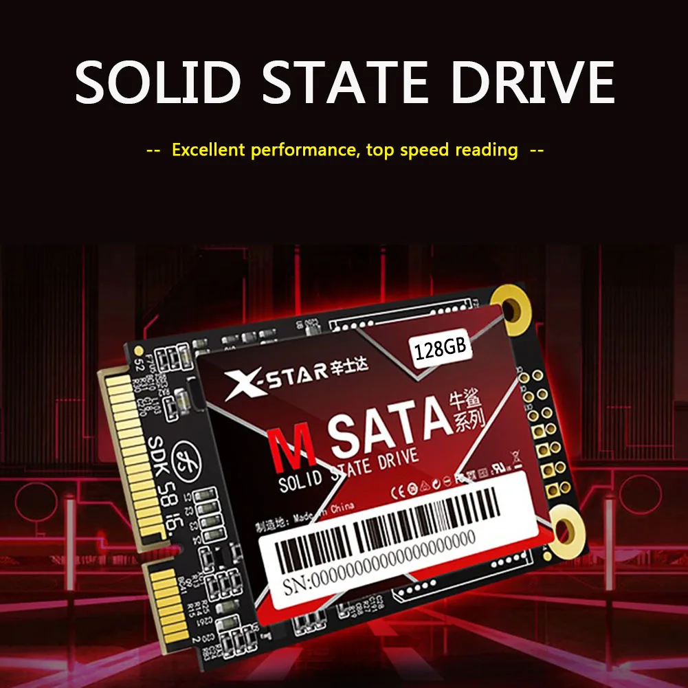 MSATA SSD HDD Notranji ssd Trdi Disk za Prenosnik Prenosnik Strežnik 16GB 32GB 64GB 128GB 256GB