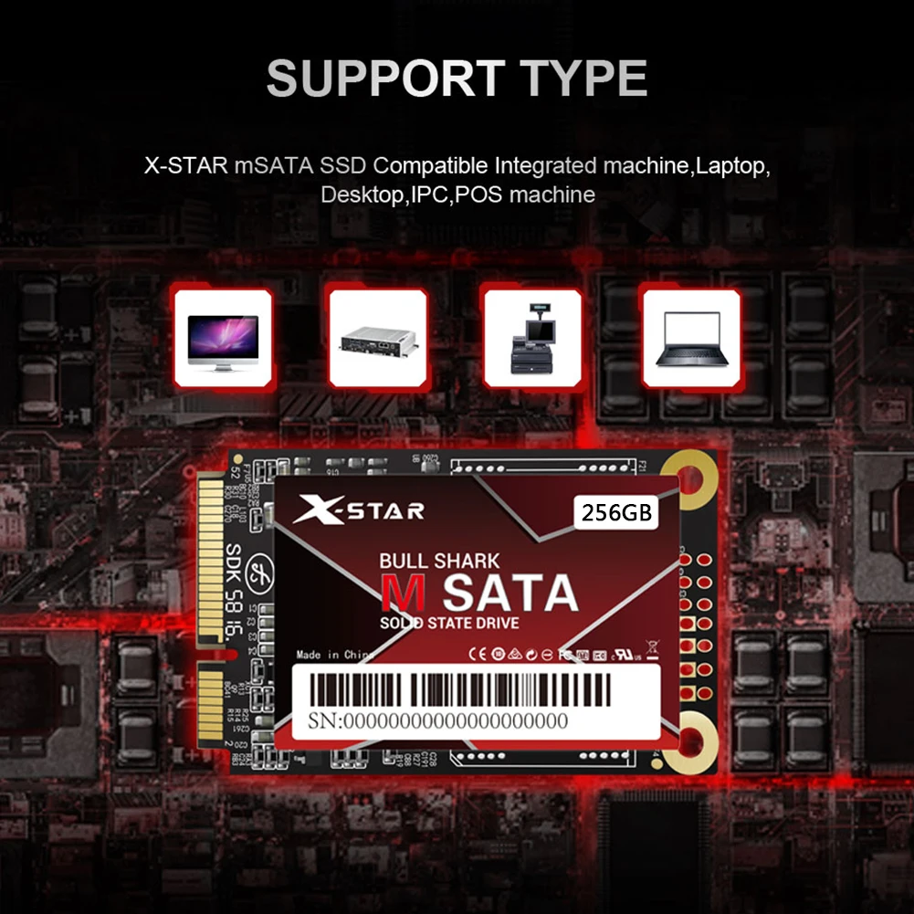 MSATA SSD HDD Notranji ssd Trdi Disk za Prenosnik Prenosnik Strežnik 16GB 32GB 64GB 128GB 256GB