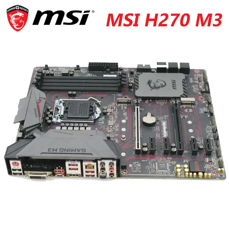MSI H270 GAMING M3 Motherboard LGA 1151 DDR4 64GB 6. na 7.-Gen Core i7/i5/i3 M. 2 Namizje MSI H270 Mainboard 1151 HDMI je združljiv