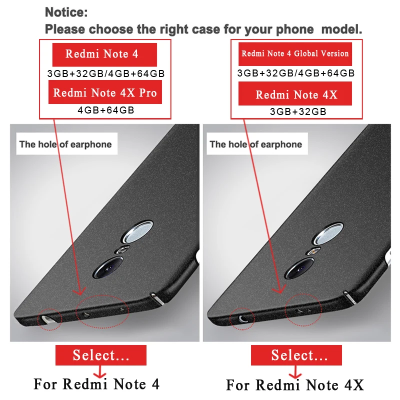 MSVII luksuzni primeru Za Xiaomi Redmi Opomba 4 pro Globalni Primeru Xiomi redmi opomba 4X 4 X pro prime primeru Ultra Tanek RAČUNALNIK Trdi Zadnji Pokrovček