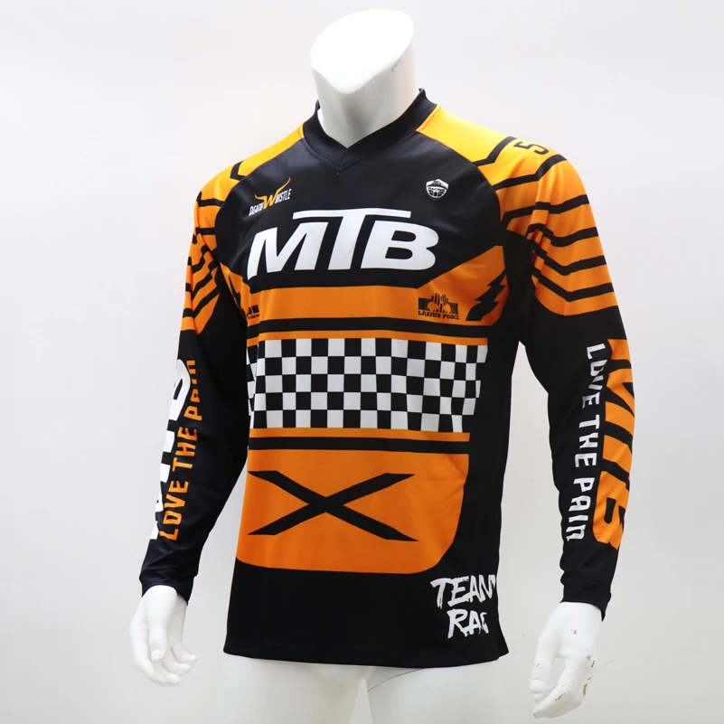 MTB Racing team Pro moto Jersey vse gorska kolesarska oblačila, kolesarska majica s kratkimi rokavi DH MX kolesarjenje majice Offroad Križ motokros Wea