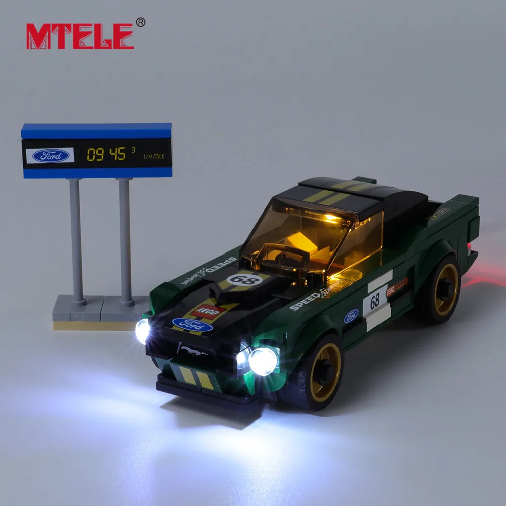 MTELE blagovne Znamke LED Light Up Kit Za Hitro Prvakov leta 1986 mustang Združljiv Z 75884