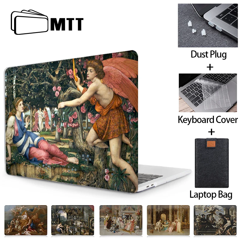 MTT Laptop Primeru Za Macbook Air Pro 11 12 13 15 16 Dotik Bar Oljna slika Kritje Za Macbook Air 13-palčni Funda A1932 A2179 A2289