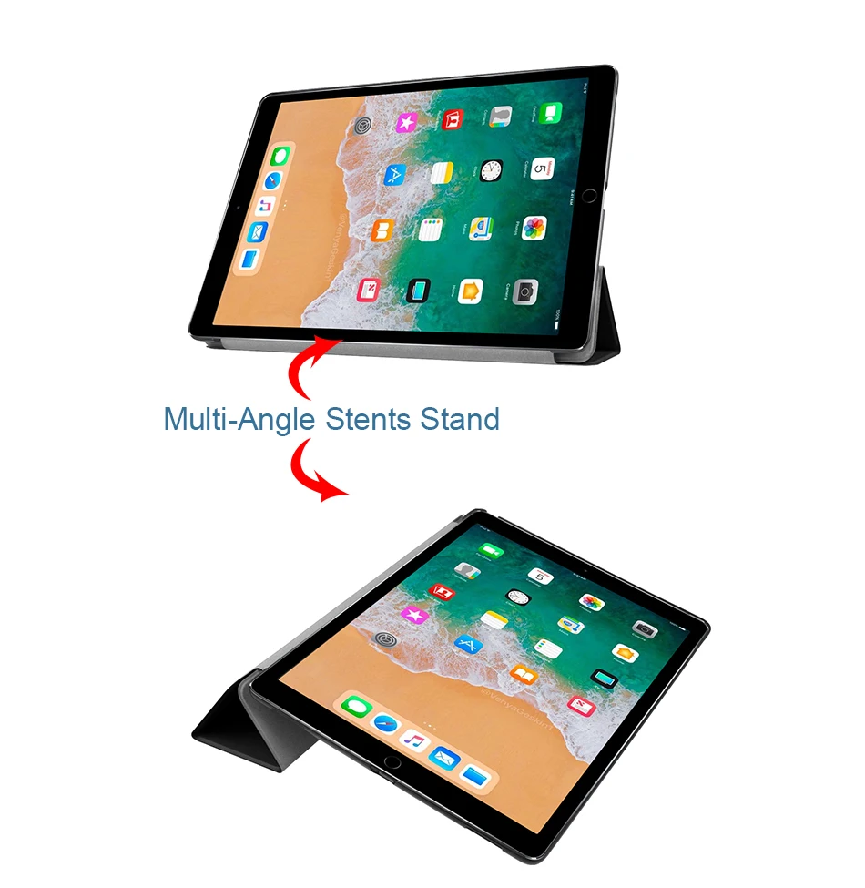 MTT Smart Cover Ohišje Za iPad Pro za 12,9 palčni 2017 Ultra-Slim PU Usnja Flip Folio Tablični Primeru Funda A1670 A1671 A1652 A1584
