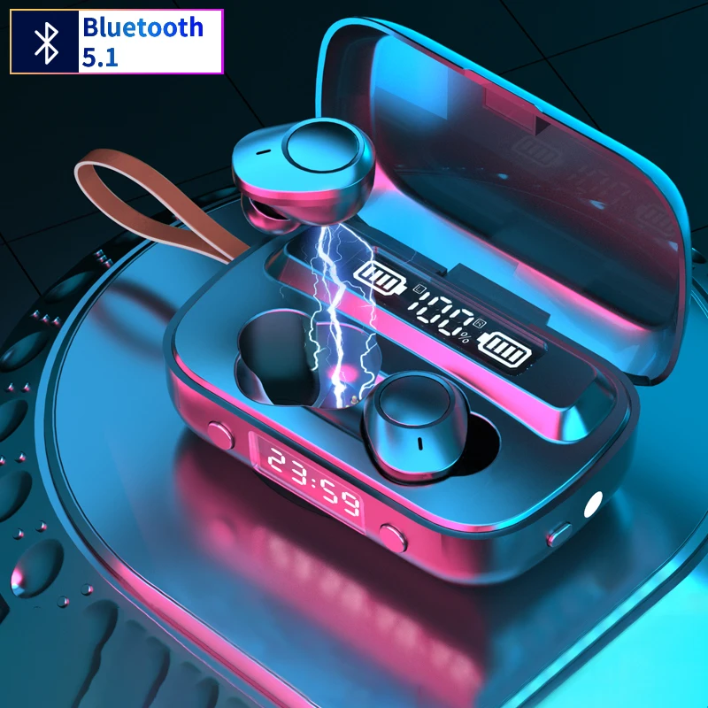 Multi Funkcijo Bluetooth Slušalke Brezžične Slušalke Stereo Športne Slušalke LED Digitalni Prikaz Polnjenja Polje za Android, iPhone